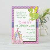 Little Princess Fairy Tale Party Uitnodiging (Staand voorkant)