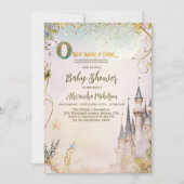 Little Princess Fairytale Castle Baby shower Kaart (Voorkant)