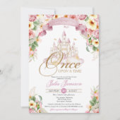 Little Princess Fairytale Castle Girl Baby shower Kaart (Voorkant)