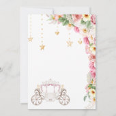 Little Princess Fairytale Castle Girl Baby shower Kaart (Achterkant)