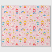 Little Princess Fairytale wrappapier Cadeaupapier (Vlak)