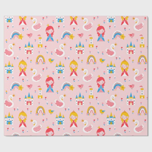 Little Princess Fairytale wrappapier Cadeaupapier (Vlak)