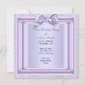 Little Princess First Birthday Party foto Lila Kaart (Achterkant)