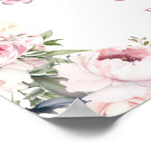 Little Princess Floral Baby Baby shower Welkom Poster (Hoek)