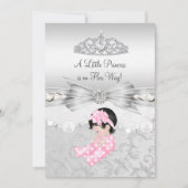 Little Princess Girl Baby shower Invitation Kaart (Voorkant)