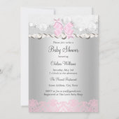 Little Princess Girl Baby shower Invitation Kaart (Achterkant)