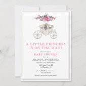 Little Princess Girl Roze Romantisch Baby shower Kaart (Voorkant)