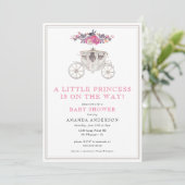 Little Princess Girl Roze Romantisch Baby shower Kaart (Staand voorkant)