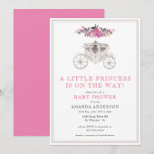 Little Princess Girl Roze Romantisch Baby shower Kaart (Voorkant / Achterkant)