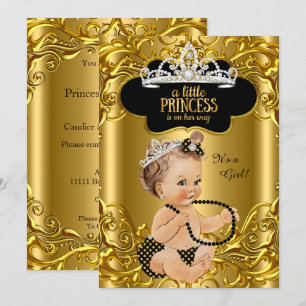 Little Princess is onderweg naar Baby shower Brune Kaart