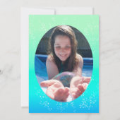 Little Princess Mermaid Bubbles Birthday Foto Kaart (Achterkant)