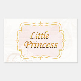 Little Princess Name Tag Rechthoekige Sticker