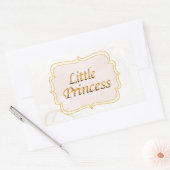 Little Princess Name Tag Rechthoekige Sticker (Envelop)