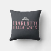 Little Princess New Baby Girl Birth Stats Kussen (Achterkant)