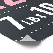 Little Princess New Baby Girl Birth Stats Poster (Hoek)