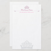 Little Princess Personalized Note paper Briefpapier (Voorkant / Achterkant)