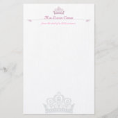 Little Princess Personalized Note paper Briefpapier (Voorkant)