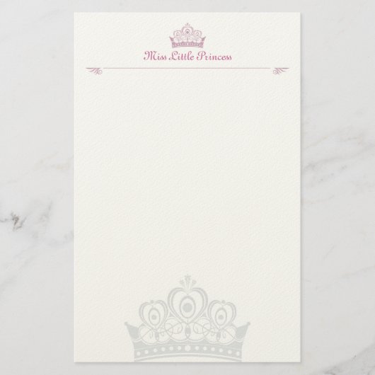 Little Princess Personalized Note paper Briefpapier (Voorkant)