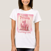 Little Princess Pink Castle 1e verjaardag T-shirt (Voorkant)