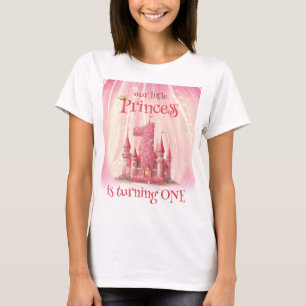 Little Princess Pink Castle 1e verjaardag T-shirt