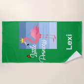 Little Princess Pink Flamingo Design - Beach Towe Strandlaken (Voorkant)