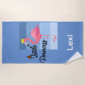 Little Princess Pink Flamingo Design - Beach Towe Strandlaken (Voorkant)