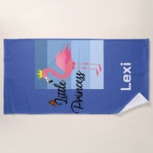 Little Princess Pink Flamingo Design - Beach Towe Strandlaken (Voorkant)