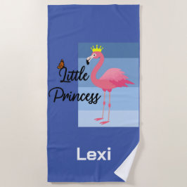 Little Princess Pink Flamingo Design - Beach Towe Strandlaken
