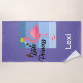 Little Princess Pink Flamingo Design - Beach Towe Strandlaken (Voorkant)