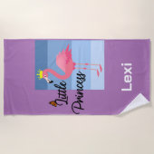Little Princess Pink Flamingo Design - Beach Towe Strandlaken (Voorkant)