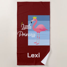 Little Princess Pink Flamingo Design - Beach Towe Strandlaken