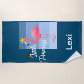Little Princess Pink Flamingo Design - Beach Towe Strandlaken (Voorkant)