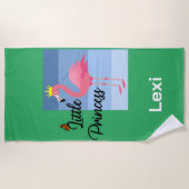 Little Princess Pink Flamingo Design - Beach Towe Strandlaken (Voorkant)