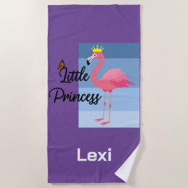 Little Princess Pink Flamingo Design - Beach Towe Strandlaken