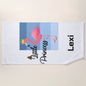 Little Princess Pink Flamingo Design - Beach Towe Strandlaken (Voorkant)