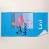 Little Princess Pink Flamingo Design - Beach Towe Strandlaken (Voorkant)