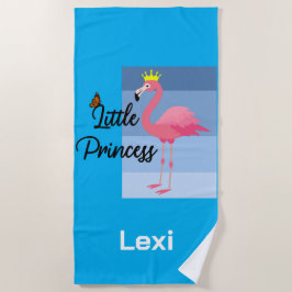 Little Princess Pink Flamingo Design - Beach Towe Strandlaken