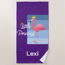 Little Princess Pink Flamingo Design - Beach Towe Strandlaken