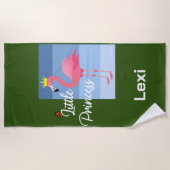 Little Princess Pink Flamingo Design - Beach Towe Strandlaken (Voorkant)