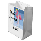 Little Princess Pink Flamingo Design - Gift Bag - Medium Cadeauzakje (Achterkant Gekanteld)
