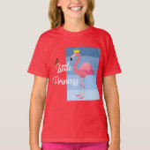 Little Princess Pink Flamingo Design - Girls' Basi T-shirt (Voorkant)