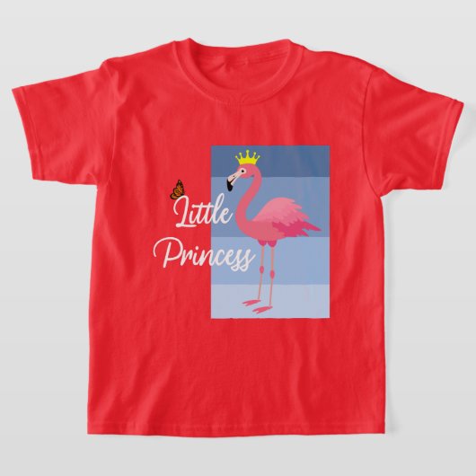 Little Princess Pink Flamingo Design - Girls' Basi T-shirt (Laagn)