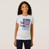 Little Princess Pink Flamingo Design - Girls' Fine T-shirt (Voorkant volledig)