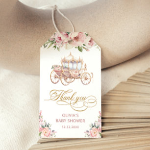 Little Princess Pink & Gold Baby shower Dank u Cadeaulabel