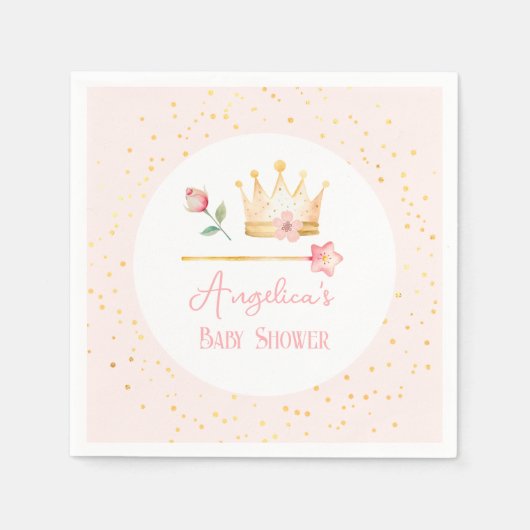 Little Princess Pink Royal Baby shower Servet (Voorkant)