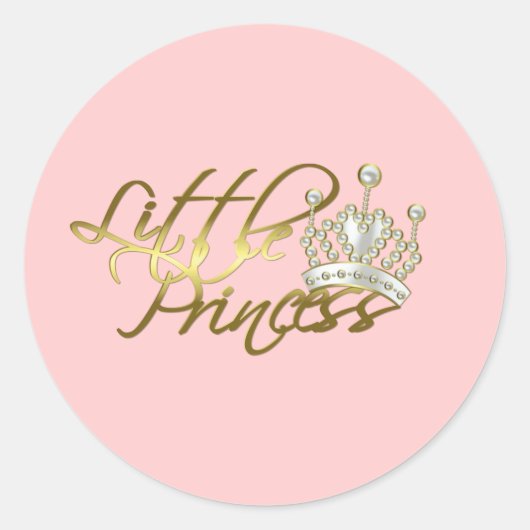Little Princess Ronde Sticker (Voorkant)