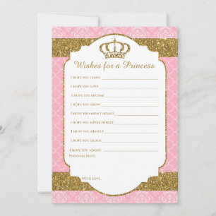 Little Princess Royal Pink & Gold Wwish for Baby Advieskaart