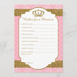 Little Princess Royal Pink & Gold Wwish for Baby Advieskaart