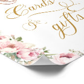 Little Princess Roze Roze Bloemkaarten en Cadeaus Poster (Hoek)