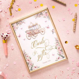 Little Princess Roze Roze Bloemkaarten en Cadeaus Poster